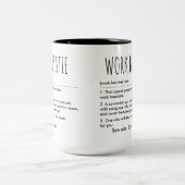 Funny Work Bestie Individuelle Name Definition Zweifarbige Tasse (Mittel)