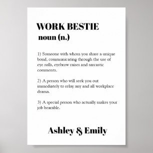 Funny Work Bestie Picture Gift Unglaublich witzig  Poster