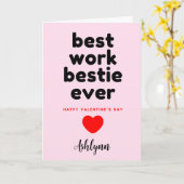Funny Work Bestie Valentines Karte (Gelbe Blume)