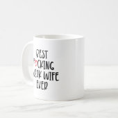 Funny Work Ehefrau Gift best fock work Ehefrau jem Kaffeetasse (Vorderseite Links)