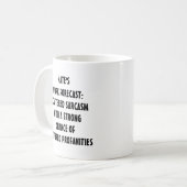 Funny Work Forecast Mug | Editable Text Kaffeetasse (Vorderseite Links)