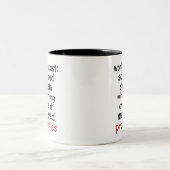 Funny Work Forecast Quote – Sarcasm & Profanity Zweifarbige Tasse (Mittel)