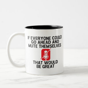 Funny Work from Zuhause and Meeting Quarantäne Co Zweifarbige Tasse