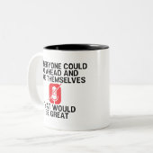 Funny Work from Zuhause and Meeting Quarantäne Cof Zweifarbige Tasse (Vorderseite Links)