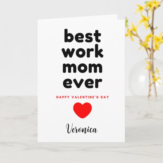 Funny Work Mama Valentinstag Karte (Gelbe Blume)