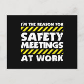 Funny Work Meme - Safety Meetings Funny Co Worker Postkarte (Vorderseite)