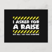 Funny Work Meme - Working Overtime Factory Worker Postkarte (Vorderseite)