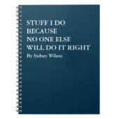 Funny Work Notebook for Doers Who Do It Right Notizblock (Vorderseite)