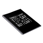Funny Work Quote - Dinge, die ich bei der Arbeit G Notizblock (Rechte Seite)
