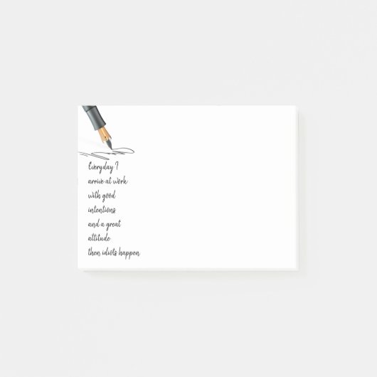 Funny Work Sprichwort Funny Quote Notes Post-it Klebezettel (Vorderseite)