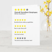 Funny Work Verlassend Mitarbeiter Review Joke Karte (Gelbe Blume)