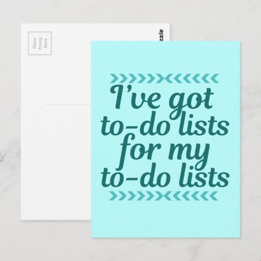 Funny Workaholic Postkarte (Vorne/Hinten)