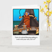 Funny "Working Couple" Spaß Grußkarte Karte (Gelbe Blume)
