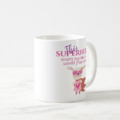 Funny Working from Zuhause Superhero trägt Pajamas Kaffeetasse (VorderseiteRechts)