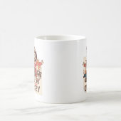 Funny Working from Zuhause with Cats - Crazy Cat L Kaffeetasse (Mittel)