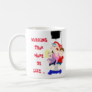 Funny Working from Zuhause with Kids Mum Tassen