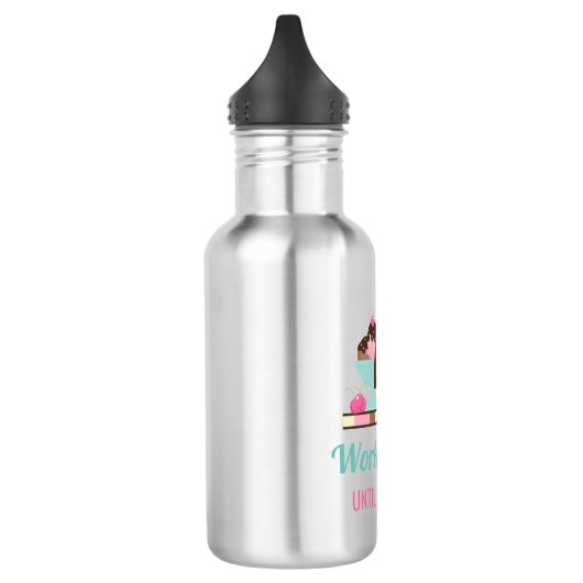 Funny Working out Bis Eis Creme Edelstahlflasche (Links)