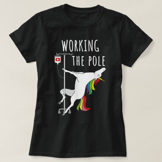Funny Working the IV pole ER Nurse Emergency Room T-Shirt (Design vorne)