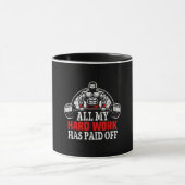 Funny Workout - all meine harte Arbeit hat Männer Tasse (Zentrum)