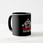 Funny Workout - all meine harte Arbeit hat Männer Tasse (Vorderseite Links)
