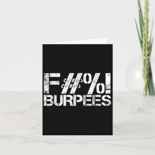 Funny Workout Design Gym Shirt für Burpees Workout Karte