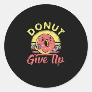 Funny Workout Fitness Gym Barbell Runder Aufkleber