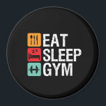 Funny Workout Fitness Übung Essen Schlaf Gym Magnet<br><div class="desc">Iss Schlafanzug. Das Design ist fein, schnörkellos und leise für alle, die im Fitnessraum trainieren, Laufband laufen, trainieren und trainieren. Diese Fitness Fitnessstudio Motivation Ware ist großartig zu tragen, wenn es Squats, Heft, Gebäude Muskel am Gymnasium. Ideal für Bodybuilder, Gymnastiktrainer und Fitness-Instruktor. Große Weihnachtsgeschenke und Geburtstagsgeschenk für jemanden, der Spaß,...</div>