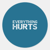 Funny Workout Gift For Men Distressed Everything H Runder Aufkleber (Vorderseite)