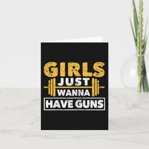 Funny Workout Girl Gym Athlete Girls Just Wanna Ha Karte