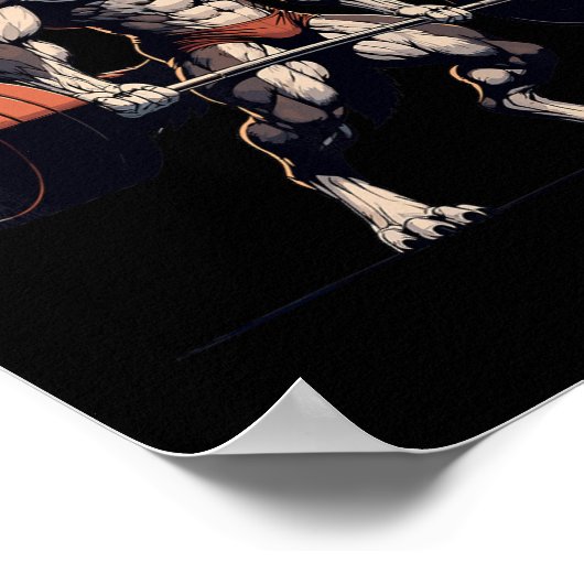 Funny Workout Gym Jokes T-Shirt Bodybuilding Fitne Poster (Ecke)