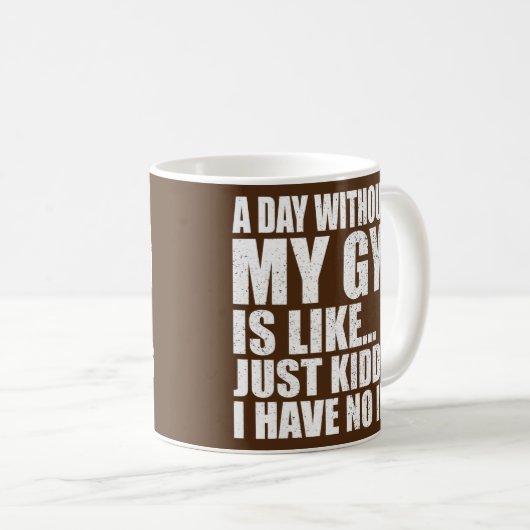 Funny Workout Gym Männer Gewichtsabnahme Kaffeetasse (VorderseiteRechts)