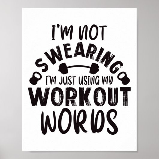 Funny Workout Gym Quote Weightlifting Exercise Bod Poster (Vorne)