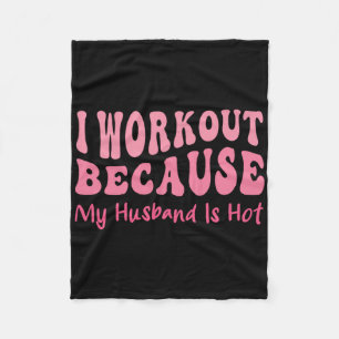 Funny Workout Gym Zitat Coole Ehefrau Fitness Moti Fleecedecke