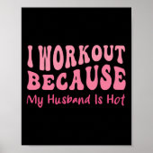 Funny Workout Gym Zitat Coole Ehefrau Fitness Moti Poster (Vorne)