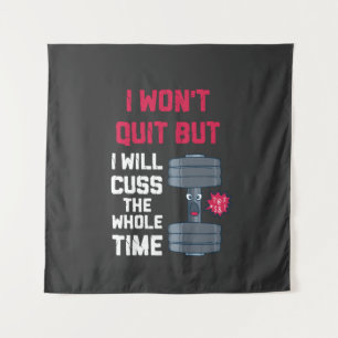 Funny Workout - Ich will nicht aufhören, aber Wandteppich
