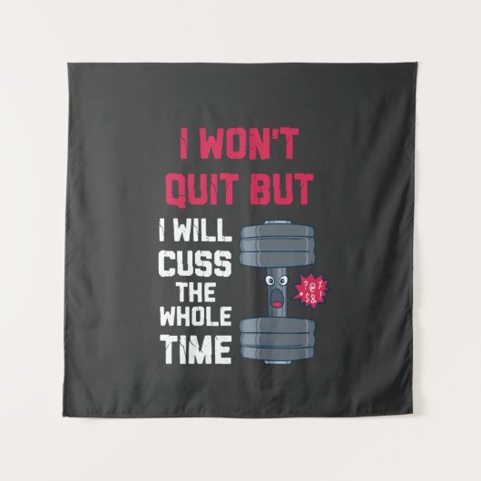 Funny Workout - Ich will nicht aufhören, aber Wandteppich (Vorderseite)