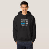 Funny Workout Installation Muskeln Bitte warten Si Hoodie (Vorne ganz)