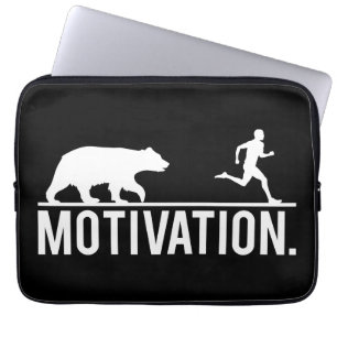 Funny Workout Motivation - Bear Chasing Jogger Laptopschutzhülle