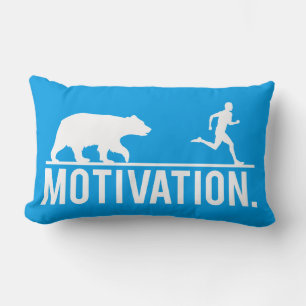 Funny Workout Motivation - Bear Chasing Jogger Lendenkissen
