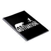 Funny Workout Motivation - Bear Chasing Jogger Notizblock (Rechte Seite)