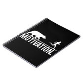 Funny Workout Motivation - Bear Chasing Jogger Notizblock (Linke Seite)