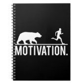 Funny Workout Motivation - Bear Chasing Jogger Notizblock (Vorderseite)