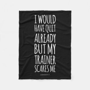 Funny Workout S_ My Trainer Höhepunkt Me Funny Gym Fleecedecke