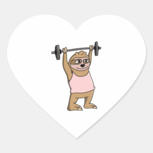 Funny Workout Sloth Sticker