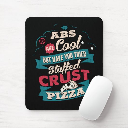 Funny Workout Spaß, Abs vs Pizza, Bulking Novelty Mousepad (Mit Mouse)