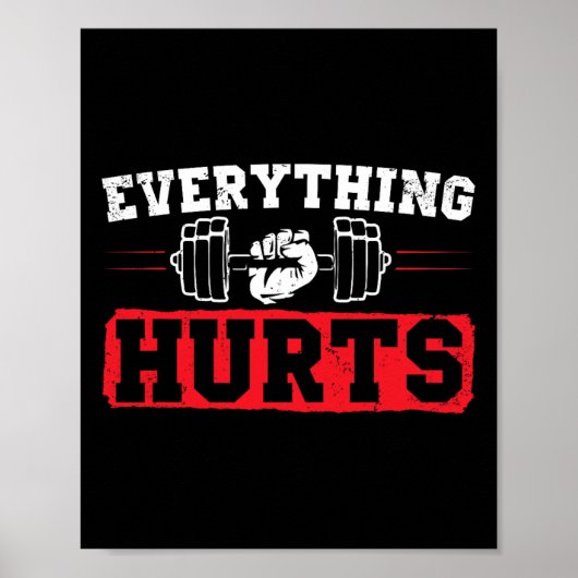 Funny Workout Sprichwort Bodybuilding Lovers Bodyb Poster (Vorne)