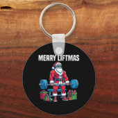 Funny Workout Weihnachts-Weihnachtsfeiertag Gym Bo Schlüsselanhänger (Vorderseite)