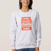 Funny Workout Worte Orange Gym Sweatshirt (Vorderseite)