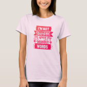 Funny Workout Wörter Pink Gym T - Shirt (Vorderseite)