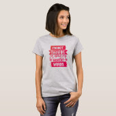 Funny Workout Wörter Pink Gym T - Shirt (Vorne ganz)
